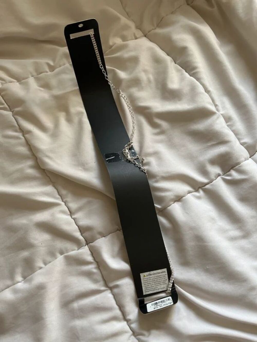 Sparkly Silver Rhinestone Chain Belt - Picture 3 of 3